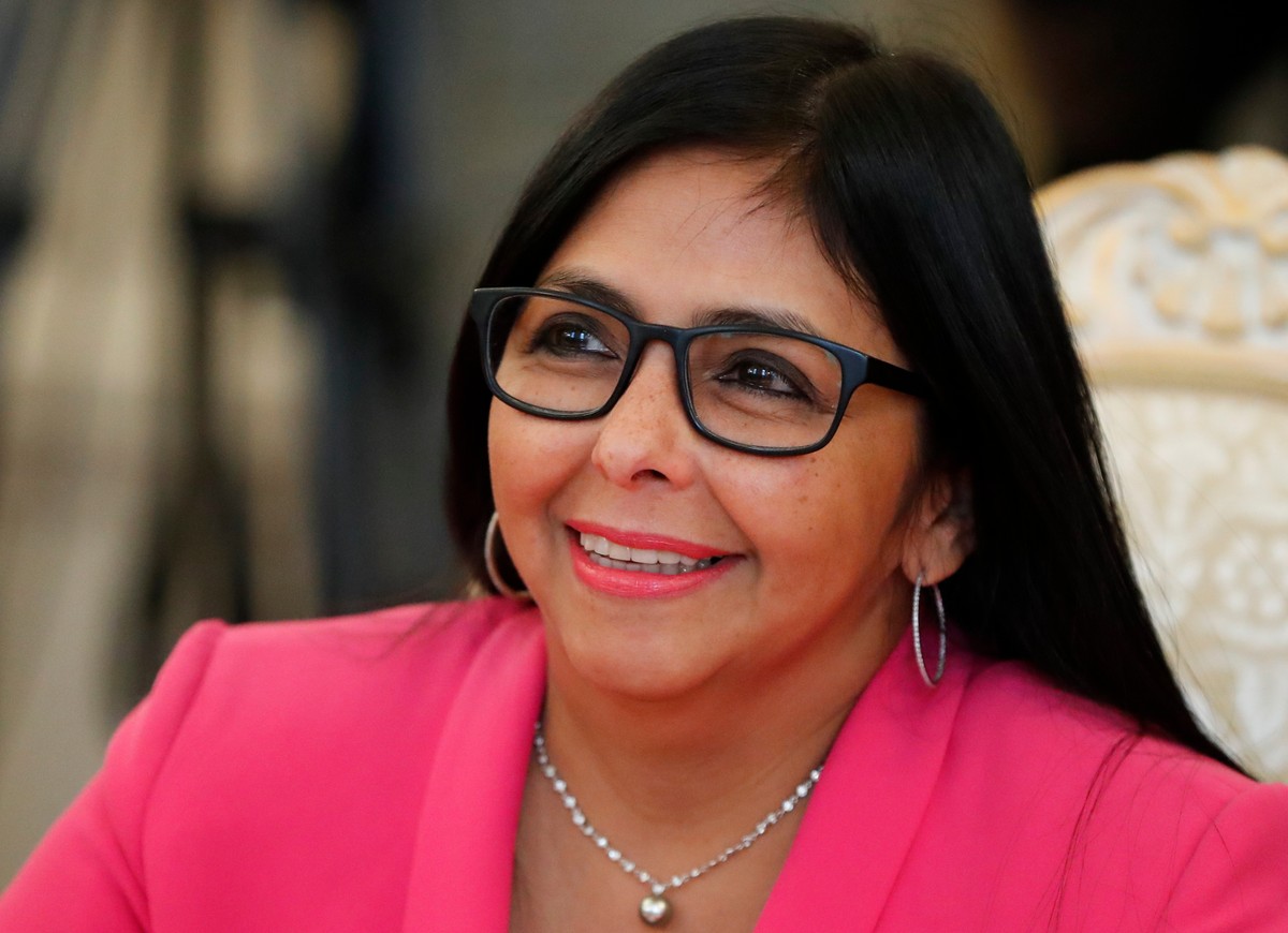 FILE - Venezuela's Vice President Delcy Rodriguez takes part in talks with the Russian Foreign Minister during in Moscow, March 1, 2019. (AP Photo/Pavel Golovkin, File)
Delcy Rodriguez