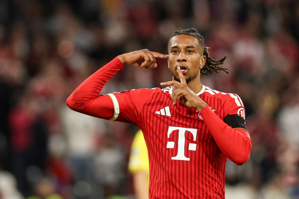 September 10, 2026, Munich, Germany: Michael Olise Bayern Munich celebrates after scoring a goal during UEFA Champions League 2026/2027 match between Bayern Munich and Bodo/Glimt..Final Score: Bayern  ...