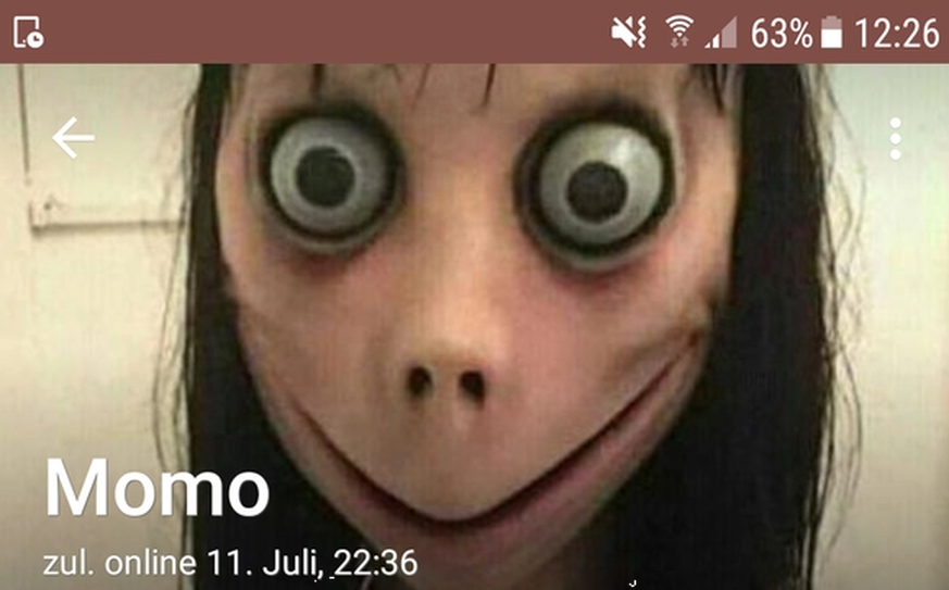 Whatsapp-Accounts mit dem Namen «Momo» und dem Bild eines verzerrten Frauen-Gesichtes sorgen für Unruhe unter den Nutzern des Messengers.
