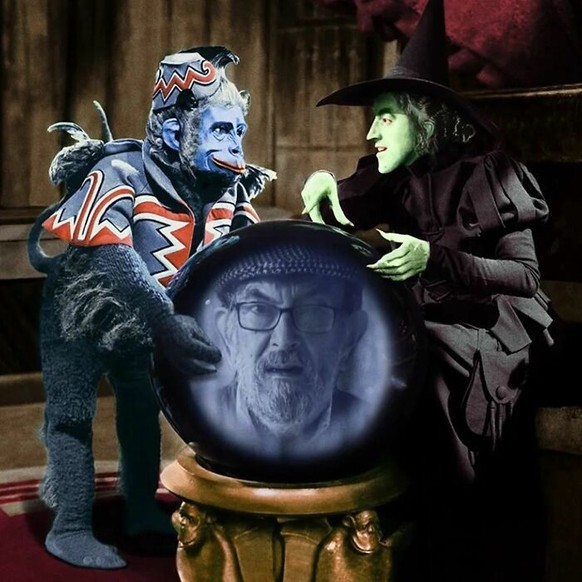 Son makes father appear in well-known films.  At least in theory.