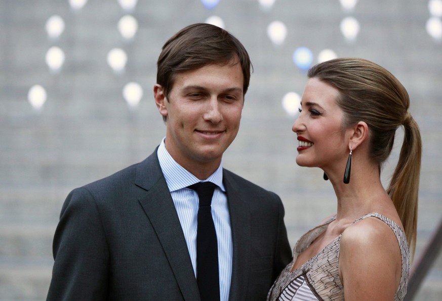 Ivanka Trump arrives with husband, Jared Kushner, at the Vanity Fair party to begin the 2012 Tribeca Film Festival in New York, April 17, 2012. REUTERS/Lucas Jackson/File Photo