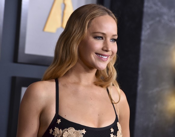 Jennifer Lawrence arrives at the Governors Awards on Saturday, Nov. 19, 2022, at Fairmont Century Plaza in Los Angeles. (Photo by Jordan Strauss/Invision/AP) Jennifer Lawrence