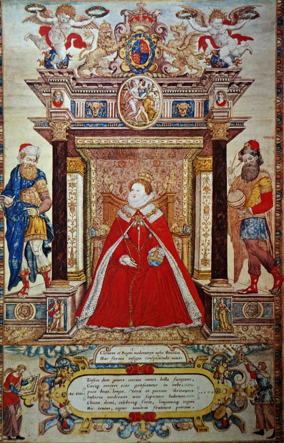 Elizabeth I Saxton Atlas, the frontispiece to Christopher Saxton s Atlas of England and Wales. Dated 16th Century PUBLICATIONxINxGERxSUIxAUTxHUNxONLY

Elizabeth I Saxton Atlas The Frontispiece to Ch ...