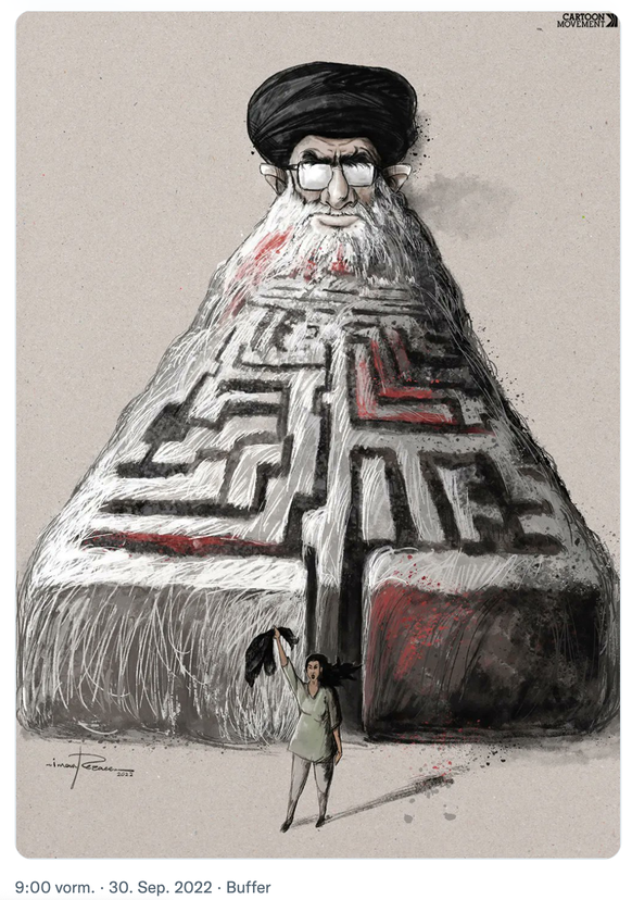 22 brutally honest cartoons and tweets about the situation in Iran and women’s rights