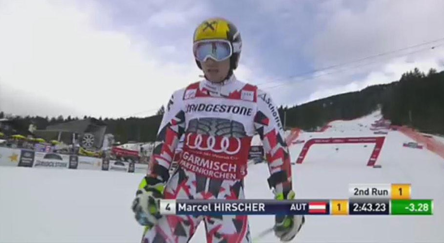 Bei diesem Gewaltsvorsprung staunt selbst Marcel Hirscher.