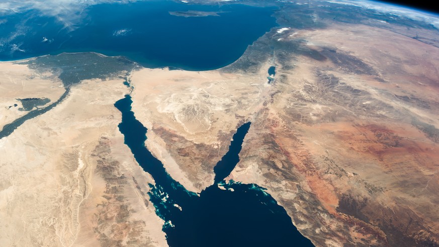 Totes Meer, Sinai-Halbinsel, Rotes Meer, Golf von Suez, Golf von Akaba