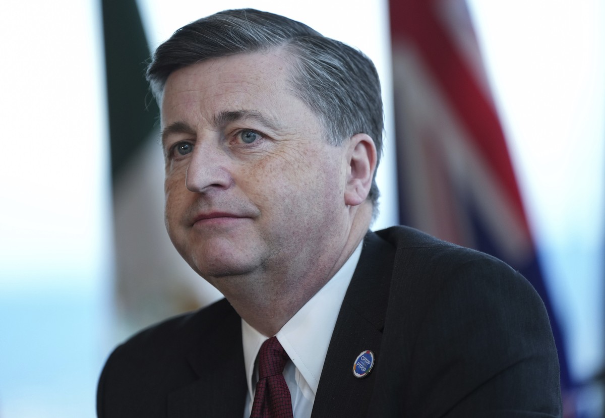 United Kingdom Minister of State for Trade Policy Douglas Alexander listens during the closing news conference at the Comprehensive and Progressive Agreement for Trans-Pacific Partnership (CPTPP) comm ...
