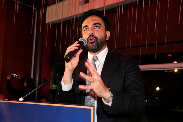 New York City Mayor Zohran Mamdani, speaks to supporters for Democratic congressional candidate Darializa Avila Chevalier during an election night watch party Tuesday, June 23, 2026, in New York. (AP  ...