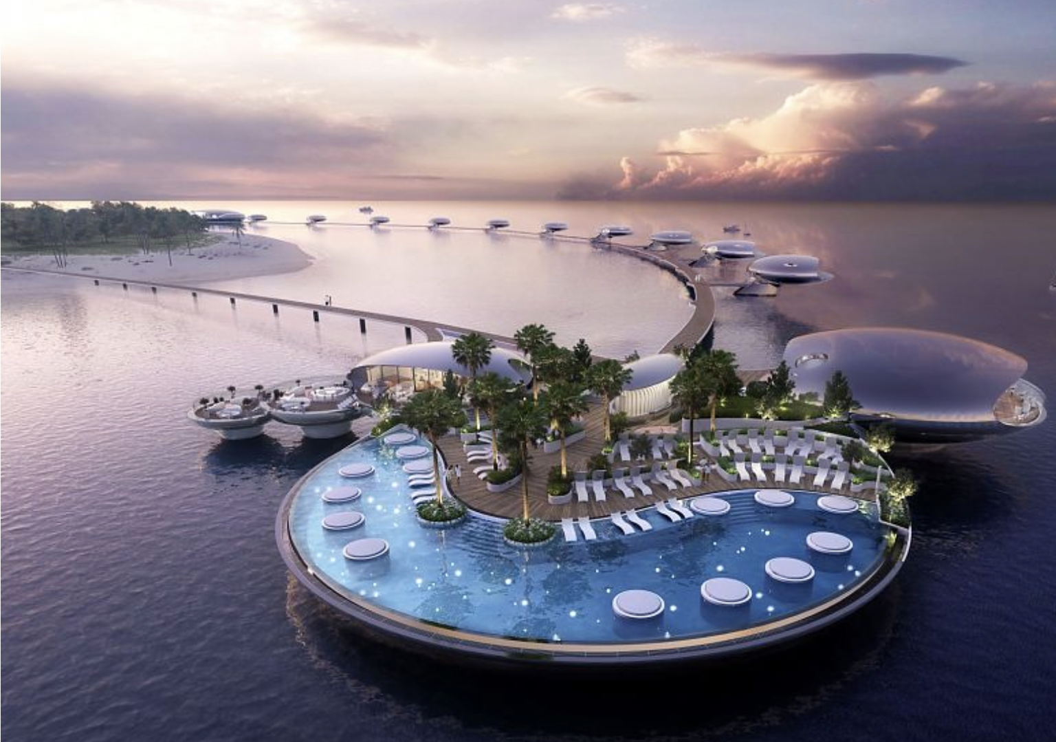 Vision 2030 of Saudi Arabia: luxury hotels in the middle of the Red Sea.