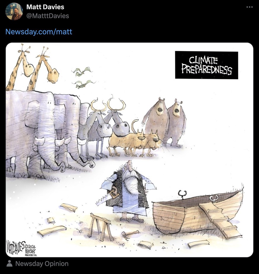 Karikatur zu Klimakatastrophe