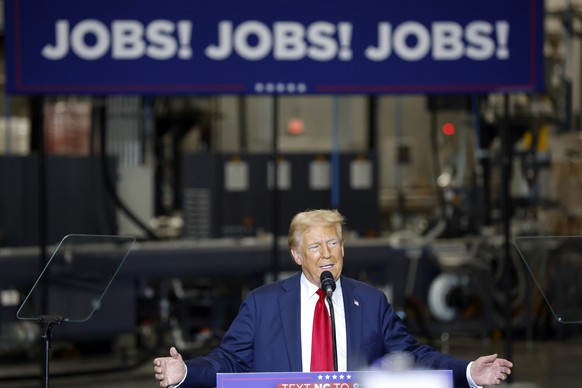 Republican presidential nominee former President Donald Trump speaks at a campaign event in Mint Hill, N.C., Wednesday, Sept. 25, 2024. (AP Photo/Nell Redmond)
Donald Trump