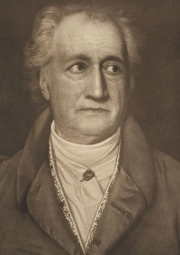 ... Johann Wolfgang von Goethe einen schlecht gelaunten Wunderarzt an.
https://commons.wikimedia.org/wiki/File:Goethe,_1828_(5236531).jpg