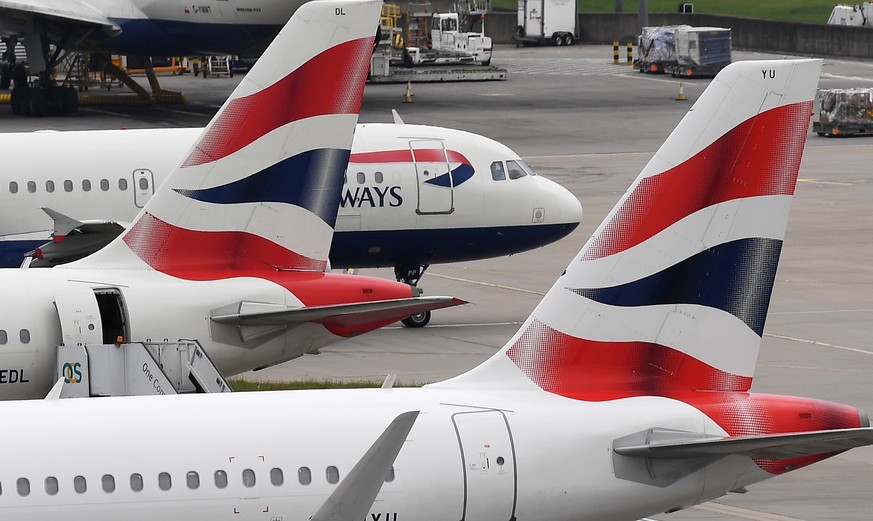 epa07001765 (FILE) - British Airways aircraft stand on their parking positions at Heathrow Airport in London, Britain, 29 May 2017 (reissued 06 September 2018). 
British Airways has announced that for ...