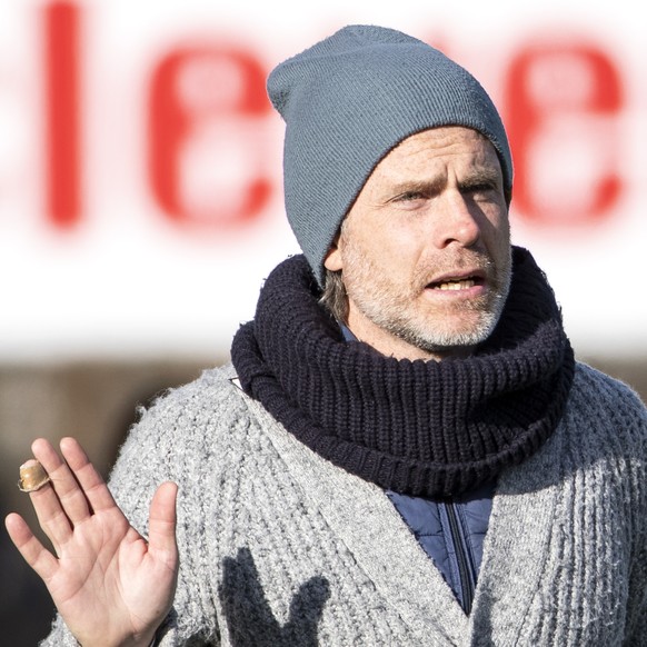 Aarauer Trainer Stephan Keller beim Schweizer Fussball Cup Viertelfinal zwischen dem FC Aarau und dem FC Winterthur im Stadion Bruegglifeld in Aarau am Dienstag, 6. April 2021. (KEYSTONE/Alexandra Wey ...