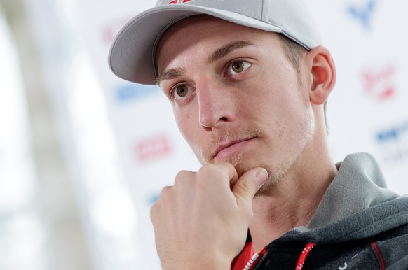 epa06413598 Austrian ski jumper Gregor Schlierenzauer attends a news conference of the 66th Four Hills Tournament in Leutasch, Austria, 02 January 2018. EPA/LISI NIESNER