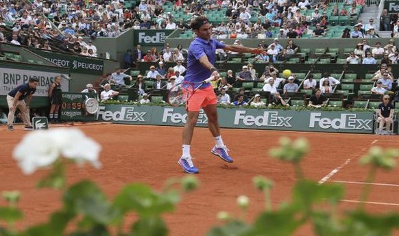 Federer aus der Zuschauer-Perspektive.