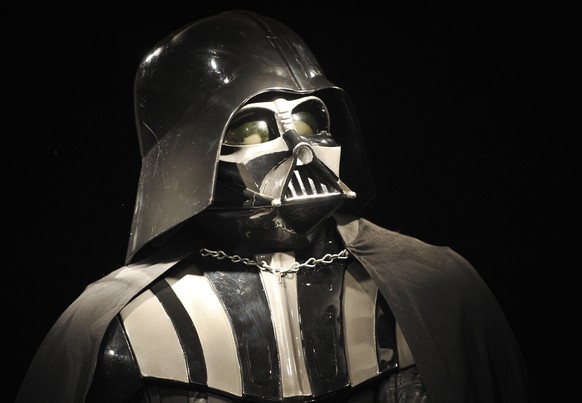 FILE - In this Oct. 27, 2010 file photo, a Darth Vader costume produced for the second Star Wars movie &quot;The Empire Strikes Back,&quot; released in 1980, is on display at Christie&#039;s auction h ...