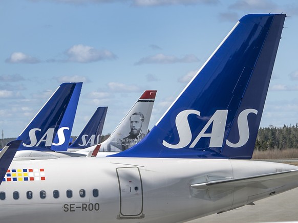 Die Coronakrise belastet die Airline SAS: Flugzeuge in Stockholm.