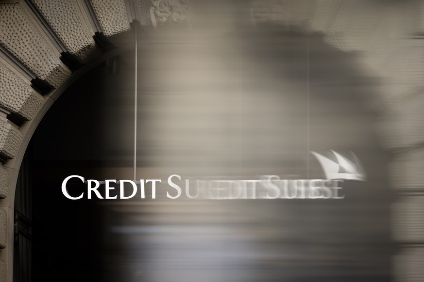 The logo of Swiss bank Credit Suisse is seen at their headquarters in Zurich, Switzerland on Thursday, October 27, 2022. (KEYSTONE/Michael Buholzer)