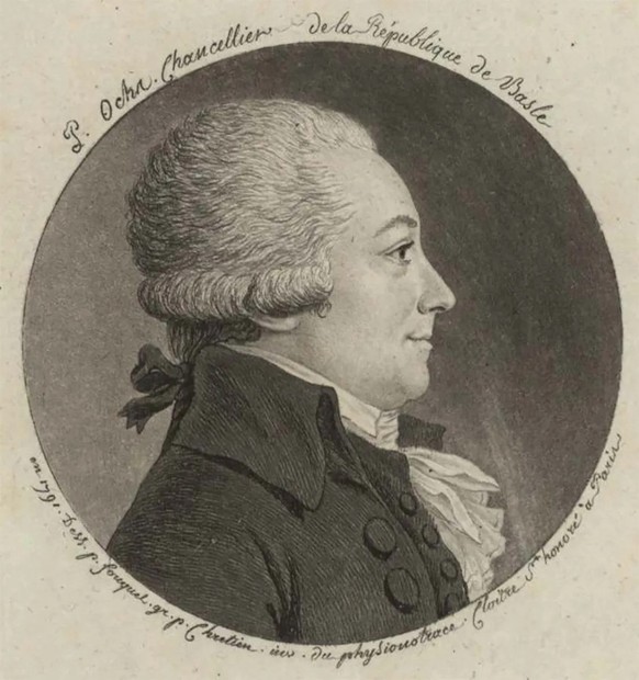 Herrenporträt von Peter Ochs, 1791.