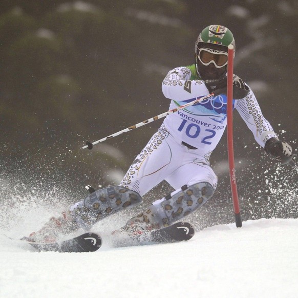 OLYMPICS: Alpine Skiing-Mens Slalom Feb 27, 2010 Whistler, BC, CANADA Kwame Nkrumah-Acheampong GHA during his first run in the mens slalom alpine skiing race at Whistler Creekside during the 2010 Vanc ...
