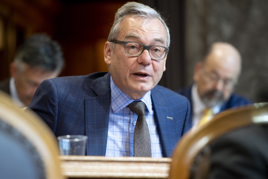 Ruedi Noser, FDP-ZH, spricht waehrend der Fruehlingssession der Eidgenoessischen Raete, am Dienstag, 12. Maerz 2019 im Staenderat in Bern. (KEYSTONE/Anthony Anex)