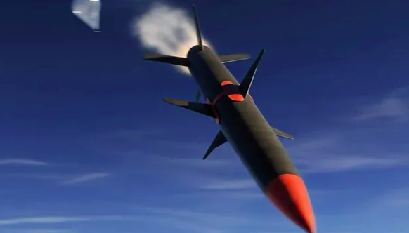 Diese Computerdarstellung zeigt die neue ukrainische Rakete, die von einem Ballon abgeworfen werden soll.