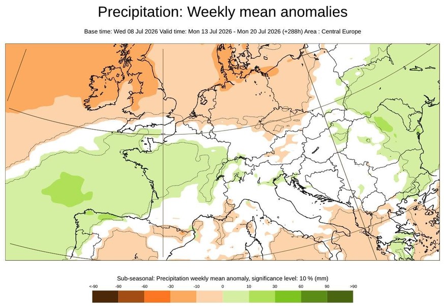 Niederschlag Meteonews 3. Woche Juli 2026