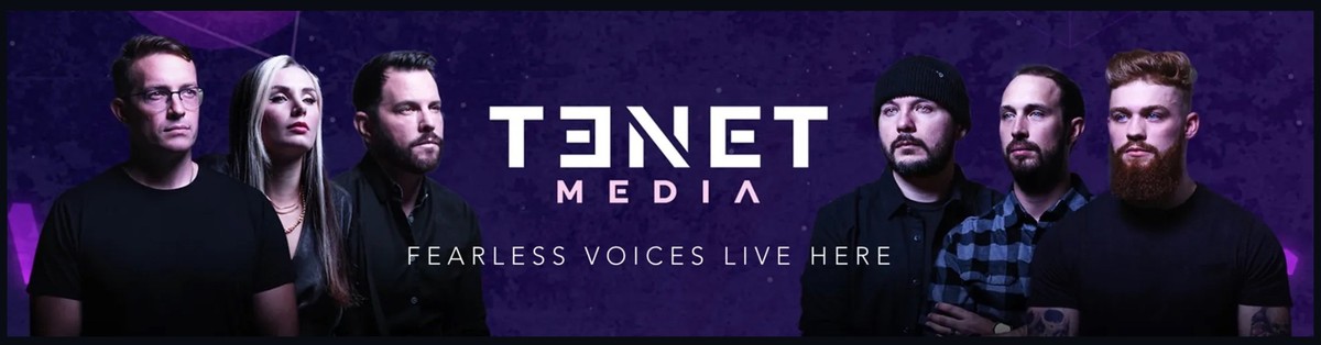 Irreführender Slogan der von Russland finanzierten US-Firma Tenet Media.
