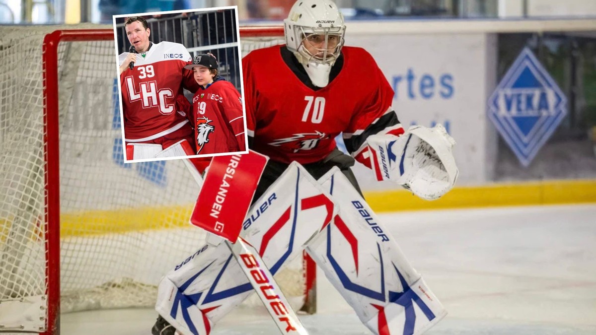 Ewan Huet a été aligné avec le LHC en match de préparation, cet été. Il y a retrouvé son père et coach, Cristobal (en médaillon, avec lui en 2018).