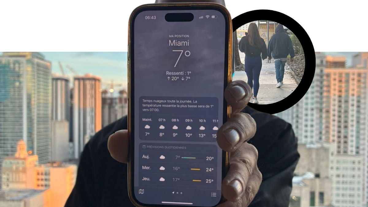 Miami s’est réveillée dans la bise et le froid, mardi matin.