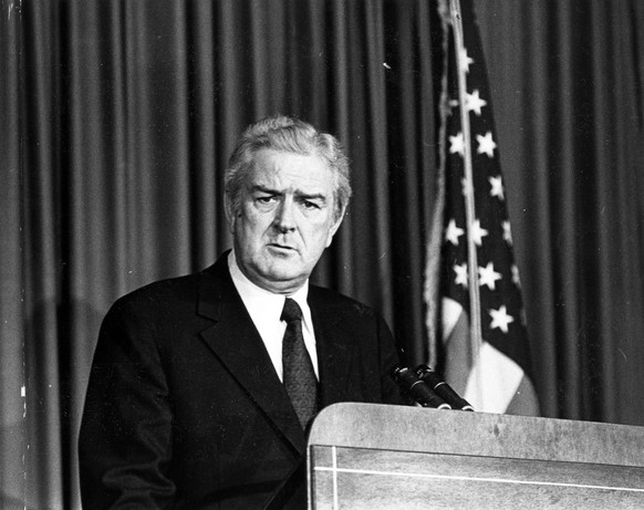 Jan. 01, 1980 - File Photo: circa 1970s-1980s, location unknown. JOHN B. CONNALLY at a podium with an American flag to this left side. John Bowden Connally, Jr. (February 27, 1917 � June 15, 1993) was ...