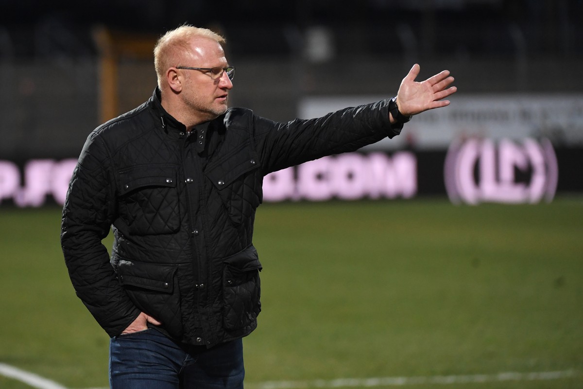 Basel's Trainer Heiko Vogel, during the Super League soccer match FC Lugano against Basel FC, at the Cornaredo stadium in Lugano, Sunday, February 26, 2023. (KEYSTONE/Ti-Press/Samuel Golay)