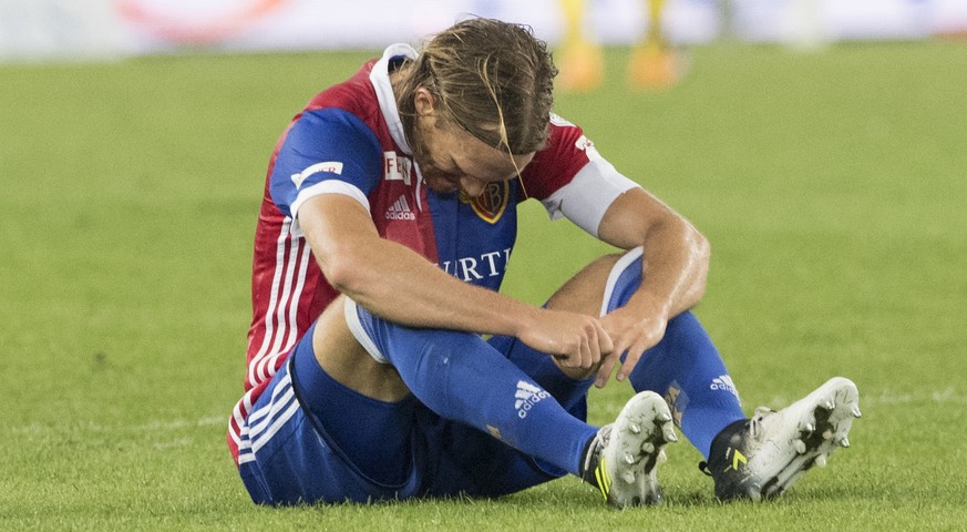 Basels Michael Lang nach dem Fussball Meisterschaftsspiel der Super League zwischen dem FC Basel 1893 und dem FC Lausanne, im St. Jakob-Park in Basel, am Samstag, 9. September 2017. (KEYSTONE/Marcel B ...