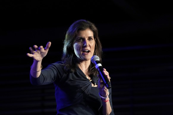 Republican presidential candidate former UN Ambassador Nikki Haley speaks at a campaign event in Forth Worth, Texas, Monday, March 4, 2024. (AP Photo/Tony Gutierrez)
Nikkie Haley