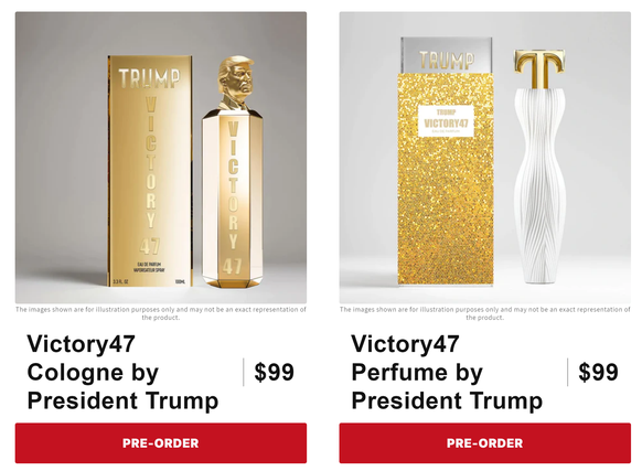 Trump verkauft Parfüm unter dem Namen Victory47