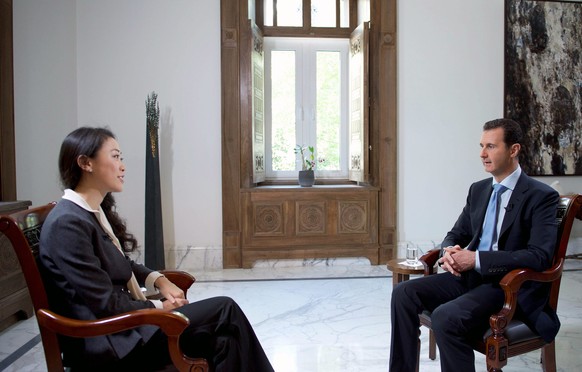 Baschar al-Assad im Interview mit dem TV-Sender Phoenix.