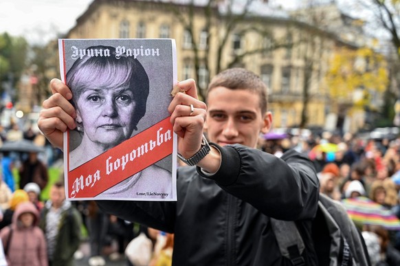 Students Demand Firing Of University Professor - Lviv Students of Lviv Polytechnic National University hold a rally demanding the dismissal of university lecturer and linguist Iryna Farion amid a scan ...