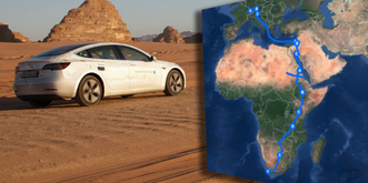 Ein Schweizer will mit dem Tesla von Wil nach Kapstadt – doch er kommt nicht allzu weit