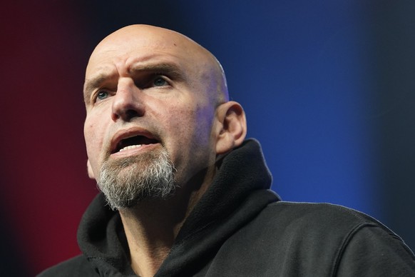 Pennsylvania Democratic Senate candidate Lt. Gov. John Fetterman speaks at a campaign rally with President Joe Biden on Saturday, Nov. 5, 2022, in Philadelphia. (AP Photo/Patrick Semansky)
John Fetter ...