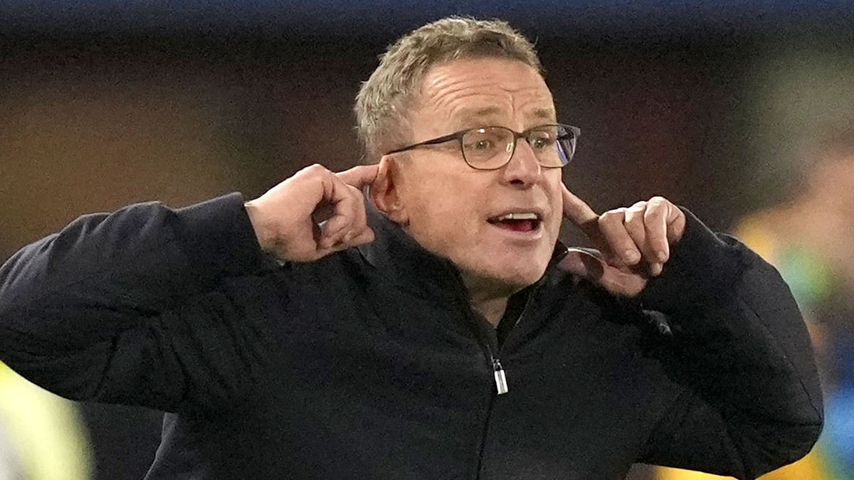 Austria's coach Ralf Rangnick during the international friendly soccer match between Austria and Germany at the Ernst Happel stadium in Vienna, Austria, on Nov. 21, 2023. Rangnick has dropped thr ...
