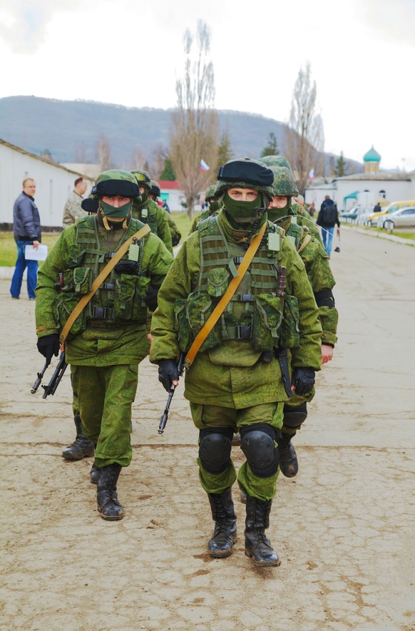 Putins grüne Männchen bei der Krim-Invasion.