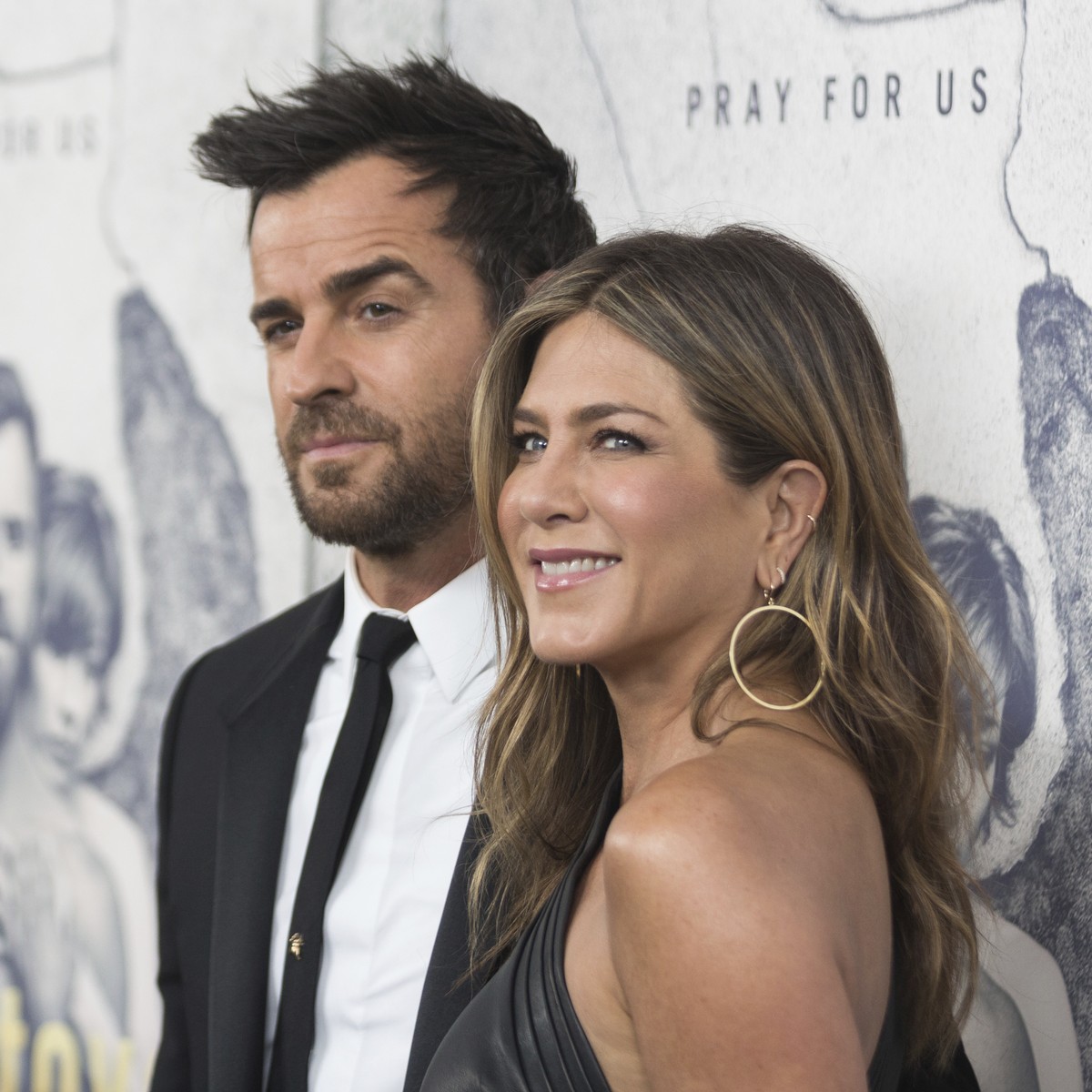 Jennifer Aniston, right, and Justin Theroux arrive at the LA Premiere of "The Leftovers" Season Three at Avalon Hollywood on Tuesday, April 4, 2017, in Los Angeles. (Photo by Willy Sanjuan/I ...