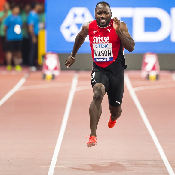 ARCHIVBILD ZUR SPERRE FUER ALEX WILSON --- Alex Wilson from Switzerland in action during the 100 meters men qualification round at the IAAF World Athletics Championships, at the Khalifa International  ...