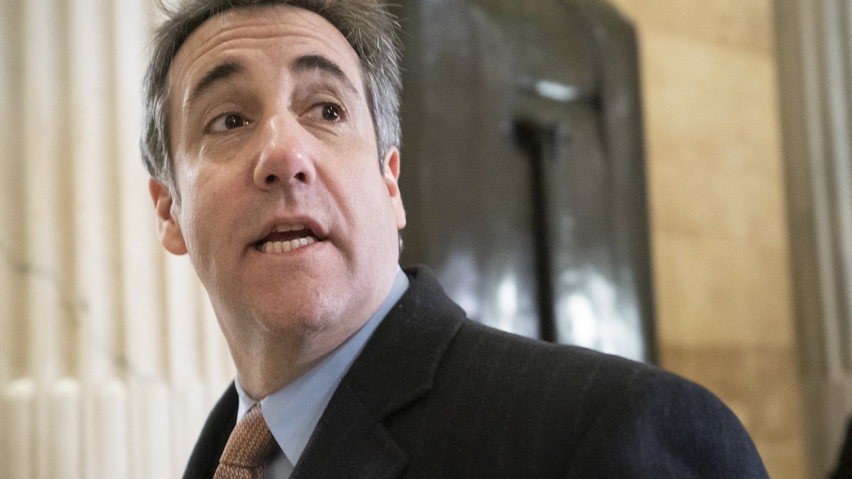 FILE - In this March 6, 2019 file photo, Michael Cohen, President Donald Trump's former lawyer, returns to testify on Capitol Hill in Washington. Michael Cohen's tell-all memoir makes the ca ...