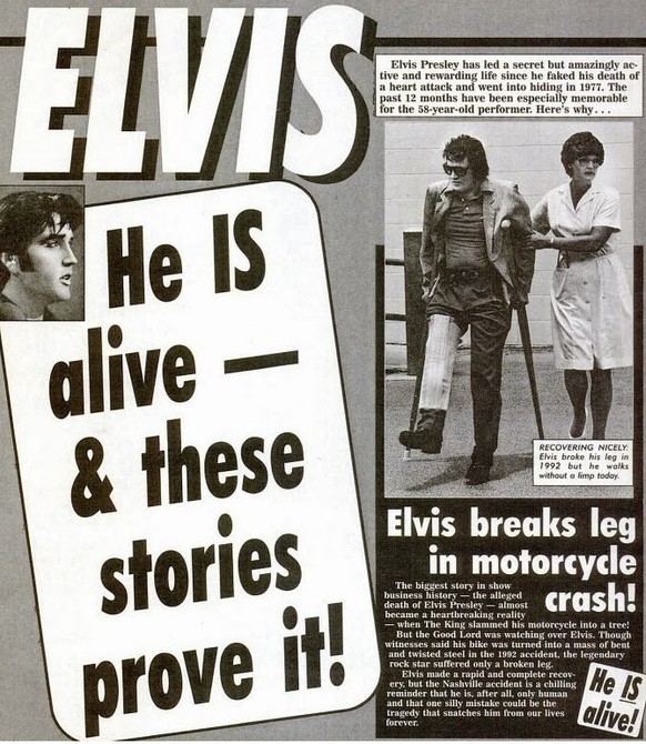 elvis presley fake news conspiracy verschwörung http://shewasabird.blogspot.ch/2013/12/elvis-is-alive-weekly-world-news-elvis.html