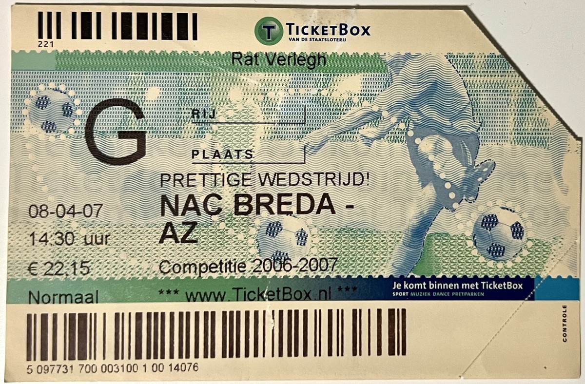 Ticket Matchticket Eintrittskarte Billet aus der Sammlung von Ralf Meile