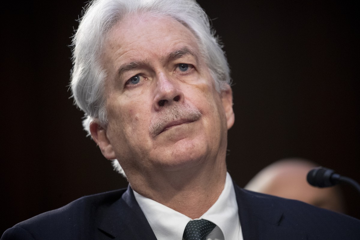 epa09815648 CIA Director William Burns attends the United States Senate Select Committee on Intelligence hearing on 'Worldwide Threats', on Capitol Hill in Washington, DC, USA, 10 March 2022 ...
