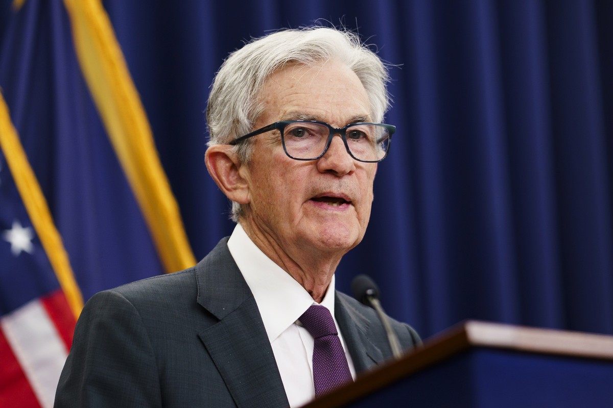 epa12273602 US Federal Reserve Board Chairman Jerome Powell speaks during a news conference at the Federal Reserve, Washington, DC, USA, 30 July 2025. The Federal Open Market Committee kept the benchm ...