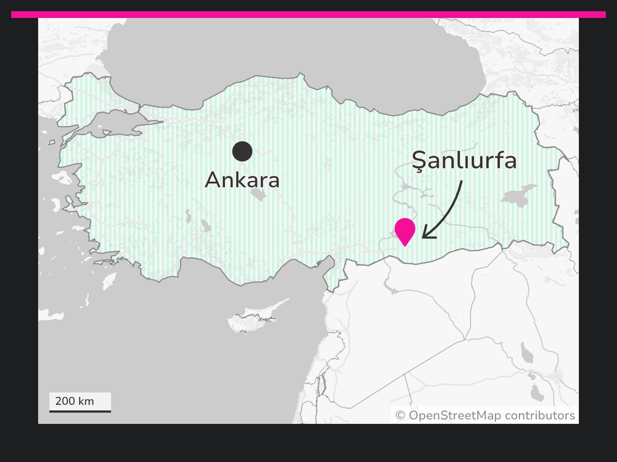 Şanlıurfa en Turquie, carte de situation.